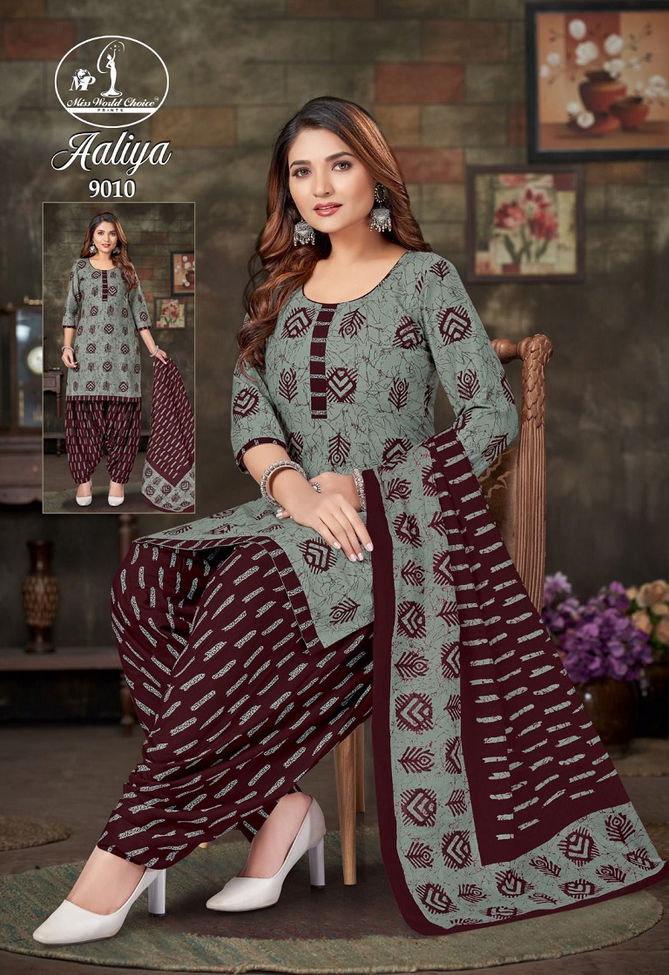 Aaliya Vol 9 By Miss World Daily Wear Cotton Dress Material Wholesale Online
